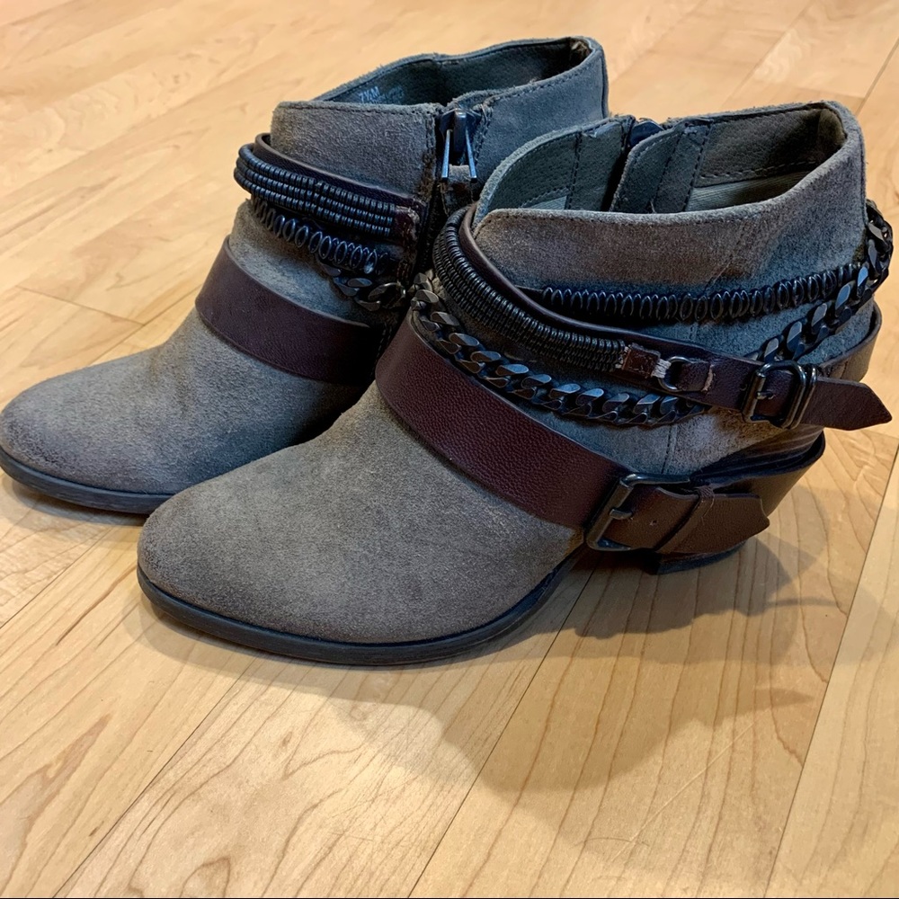Trouvé Leather Moto Ankle Booties